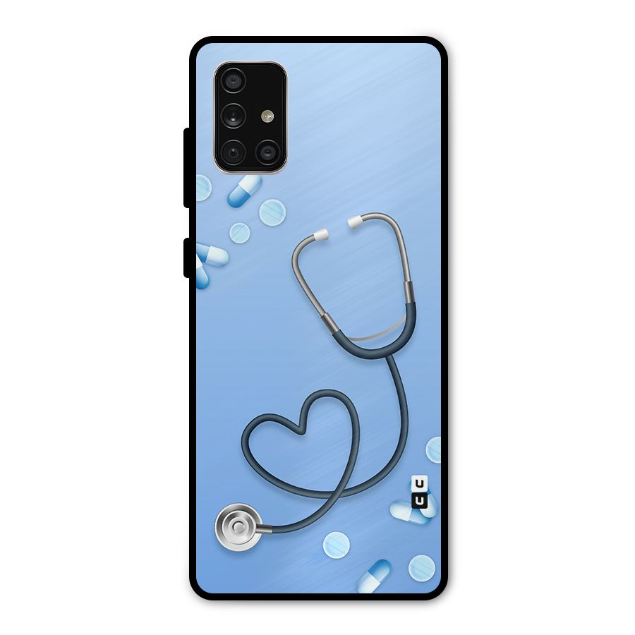 Doctors Stethoscope Metal Back Case for Galaxy A71
