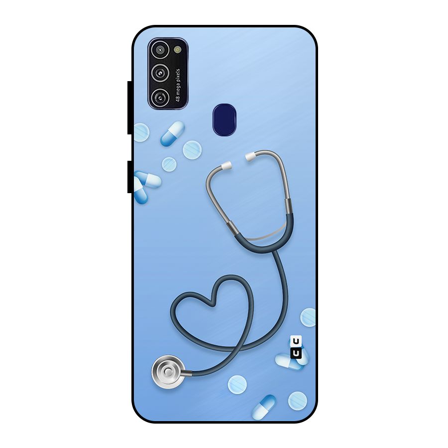 Doctors Stethoscope Metal Back Case for Galaxy M21