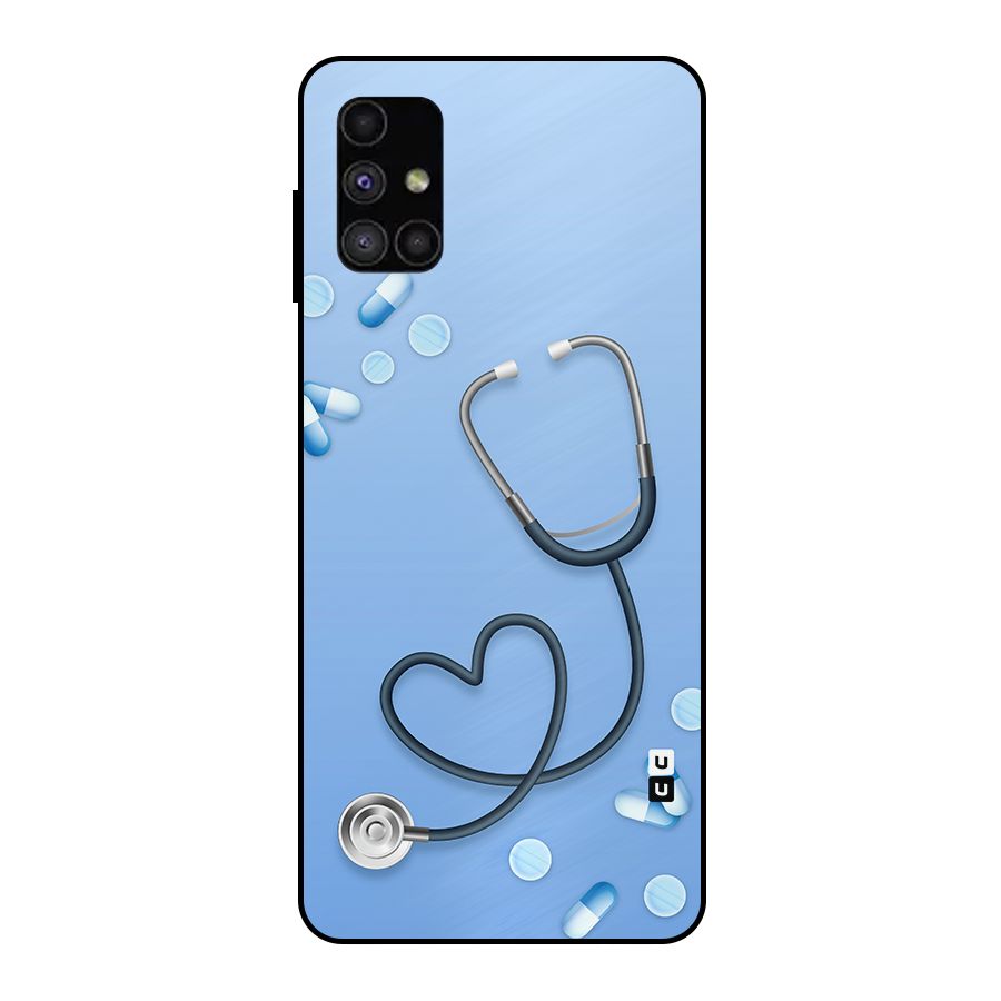 Doctors Stethoscope Metal Back Case for Galaxy M51