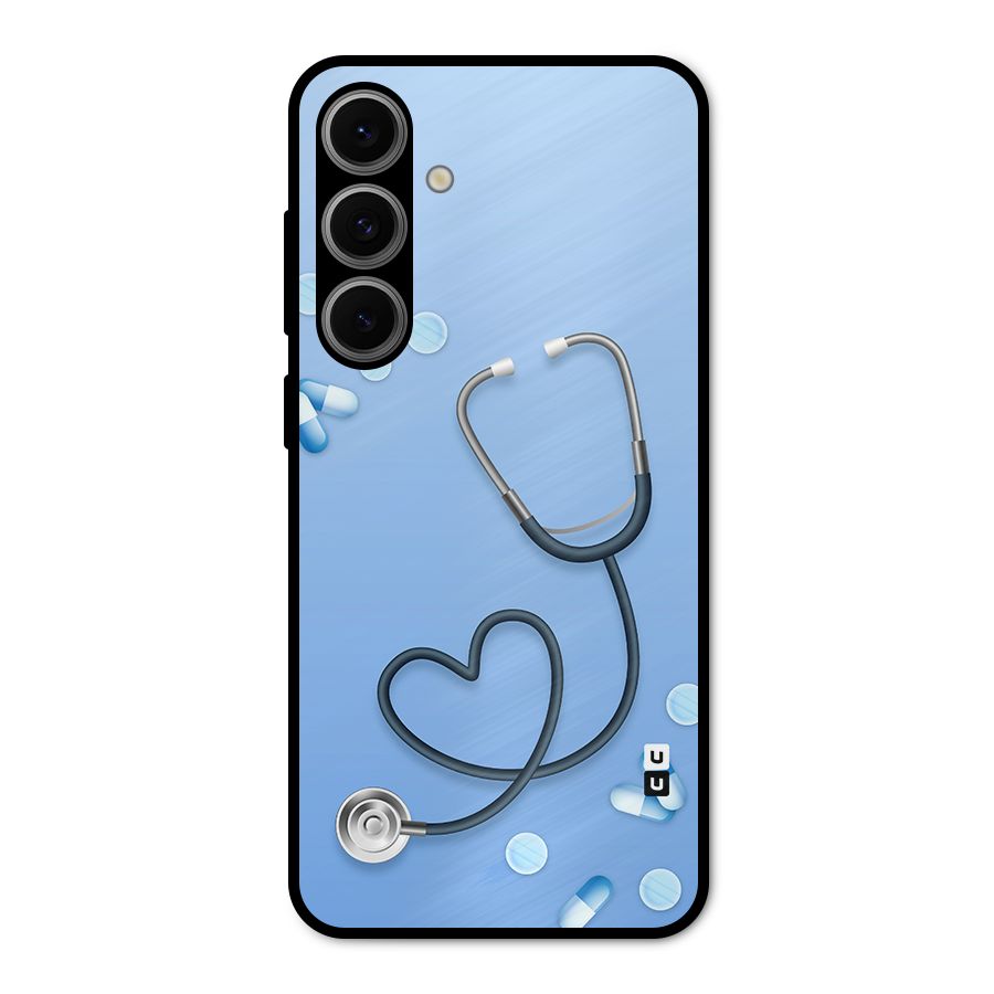 Doctors Stethoscope Metal Back Case for Galaxy S24 FE