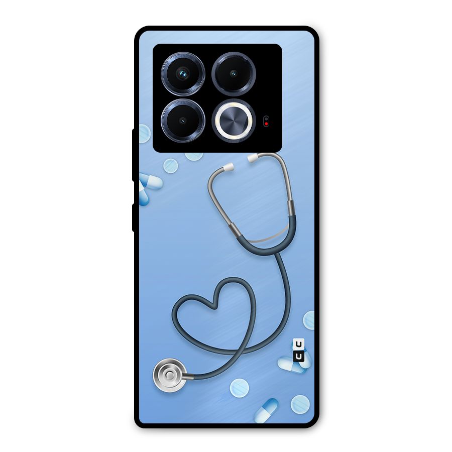 Doctors Stethoscope Metal Back Case for Infinix Note 40 5G