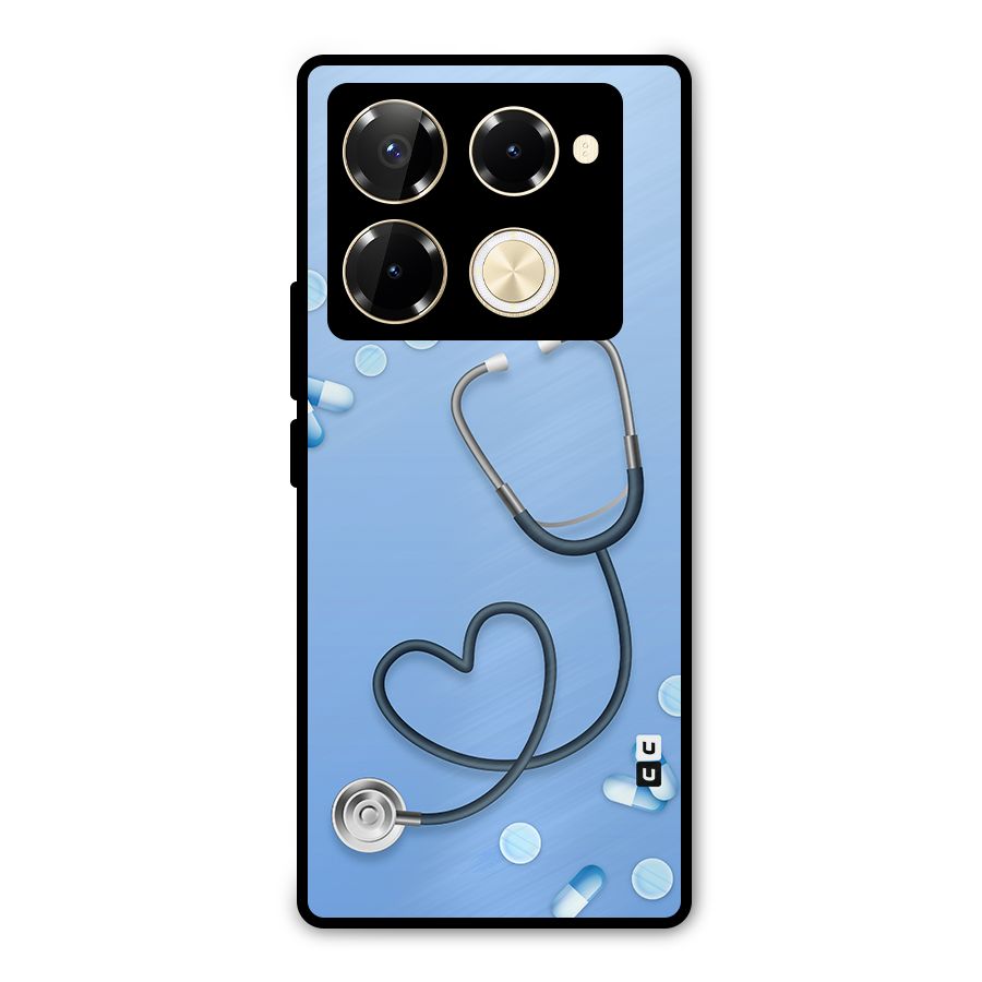 Doctors Stethoscope Metal Back Case for Infinix Note 40 Pro