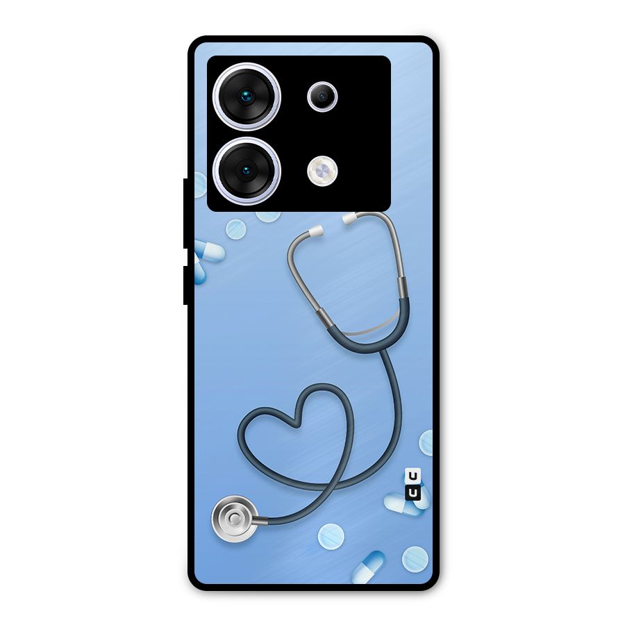 Doctors Stethoscope Metal Back Case for Infinix Zero 30 5G