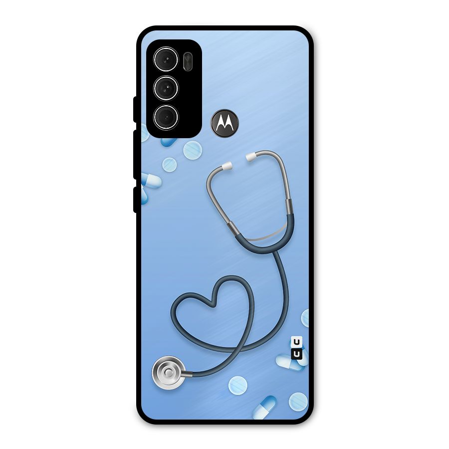 Doctors Stethoscope Metal Back Case for Moto G60