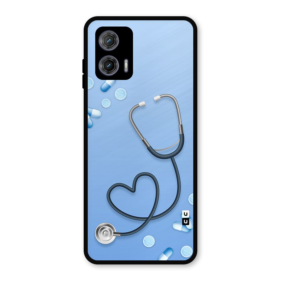 Doctors Stethoscope Metal Back Case for Moto G73