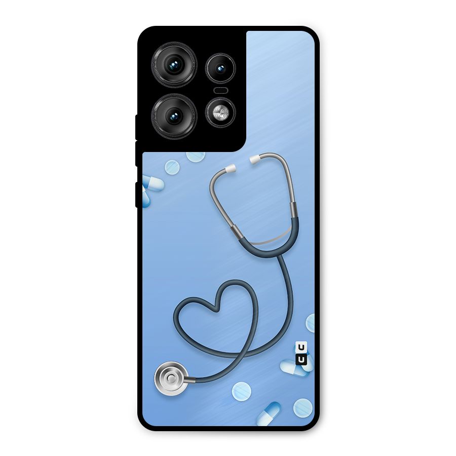 Doctors Stethoscope Metal Back Case for Motorola Edge 50 Pro