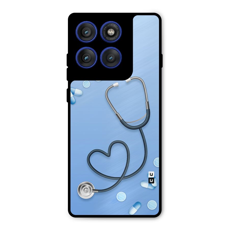 Doctors Stethoscope Metal Back Case for Motorola Edge 60 Pro