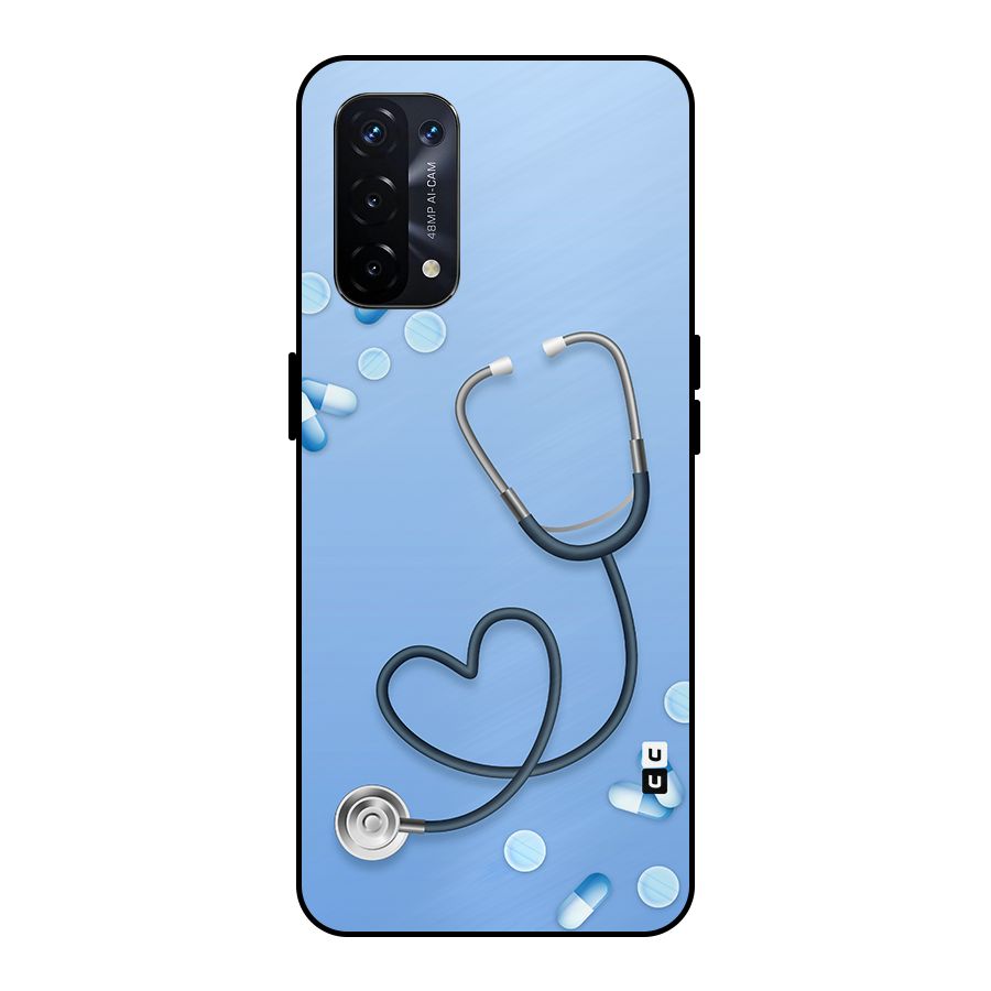 Doctors Stethoscope Metal Back Case for Oppo A74 5G
