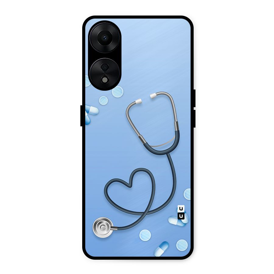 Doctors Stethoscope Metal Back Case for Oppo A78 5G