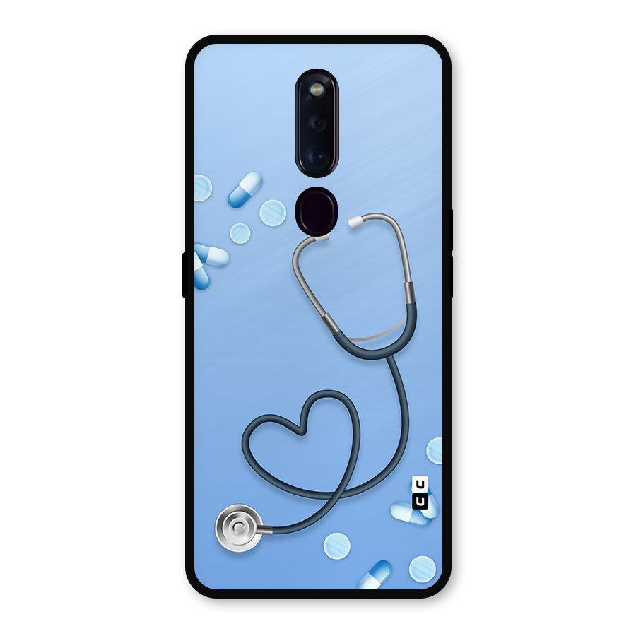 Doctors Stethoscope Metal Back Case for Oppo F11 Pro