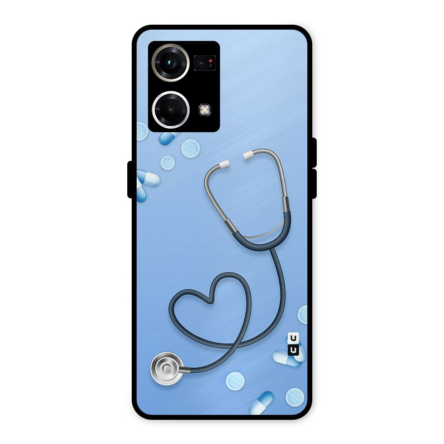 Doctors Stethoscope Metal Back Case for Oppo F21s Pro 4G