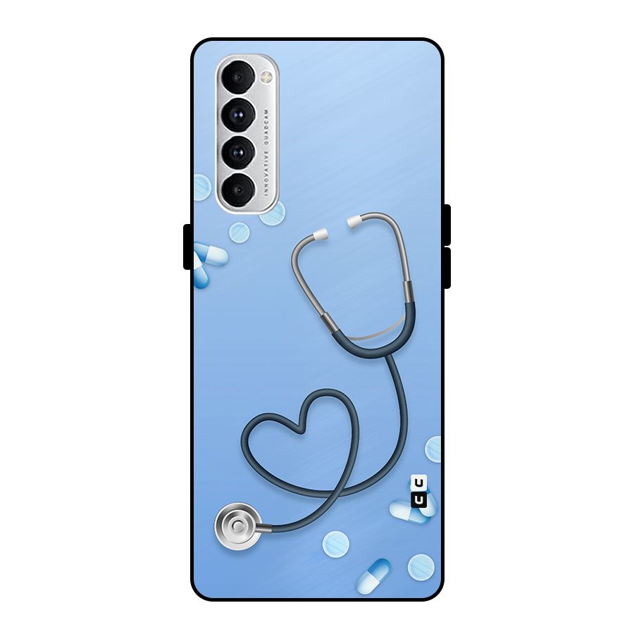 Doctors Stethoscope Metal Back Case for Oppo Reno4 Pro