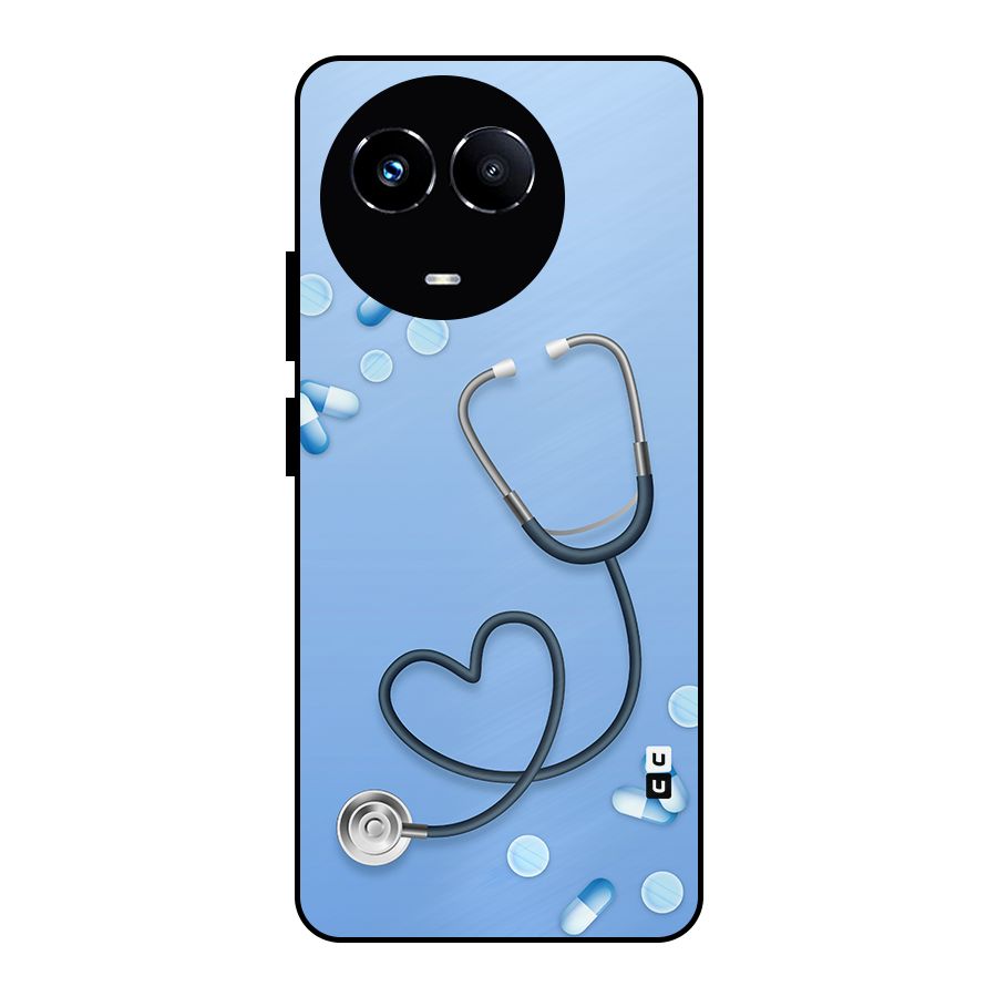 Doctors Stethoscope Metal Back Case for Realme 11 5G
