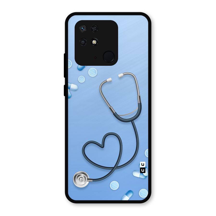 Doctors Stethoscope Metal Back Case for Redmi 10