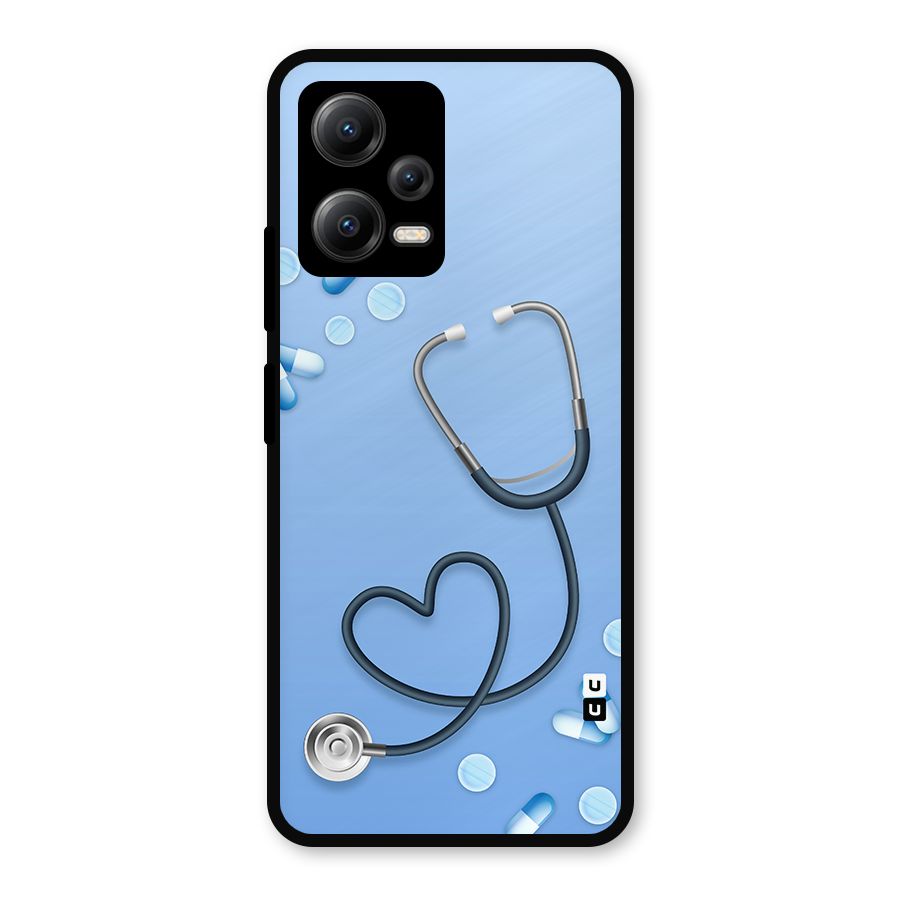 Doctors Stethoscope Metal Back Case for Redmi Note 12 5G