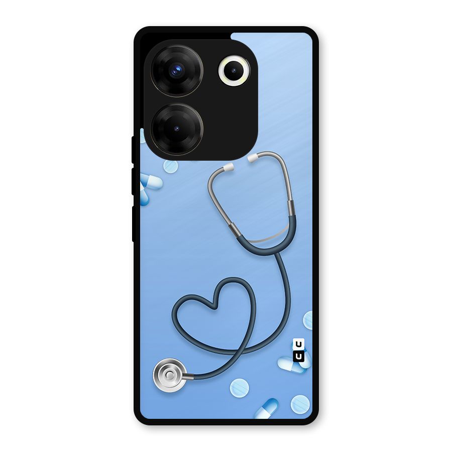 Doctors Stethoscope Metal Back Case for Tecno Camon 20 Pro