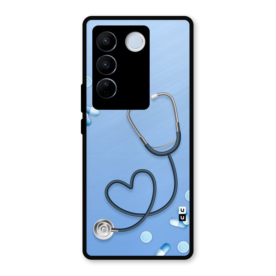 Doctors Stethoscope Metal Back Case for Vivo V27 Pro