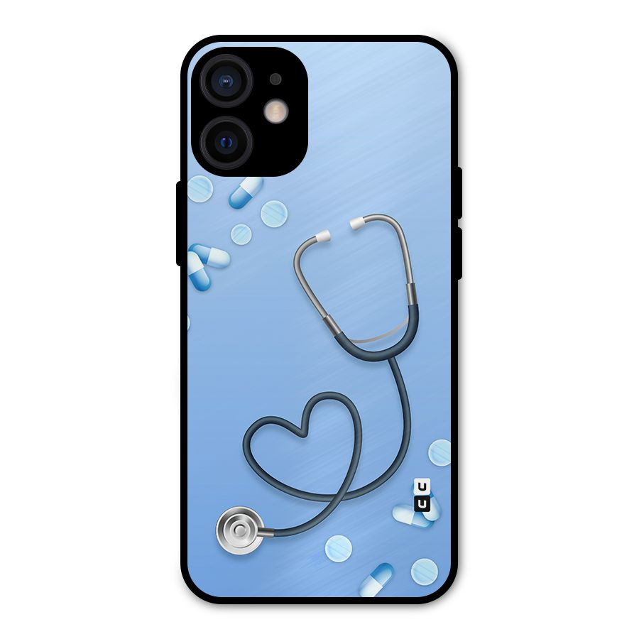 Doctors Stethoscope Metal Back Case for iPhone 12 Mini