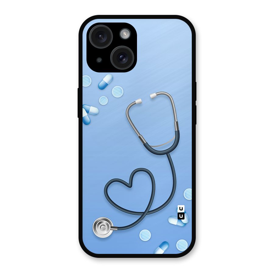 Doctors Stethoscope Metal Back Case for iPhone 15