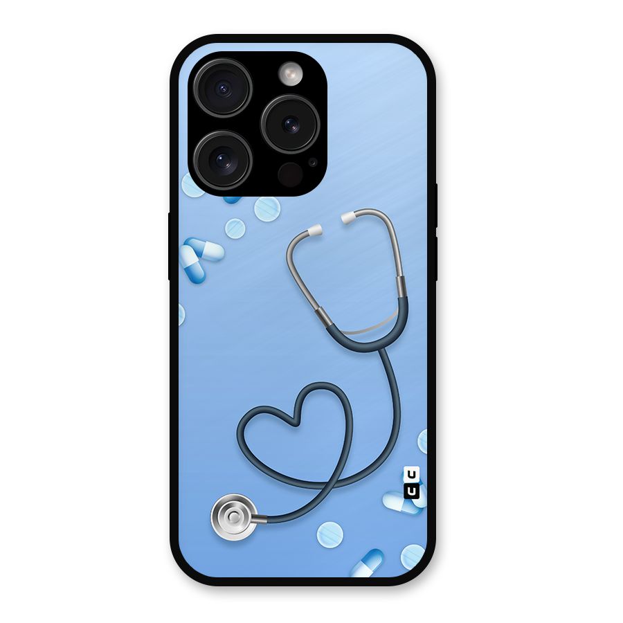 Doctors Stethoscope Metal Back Case for iPhone 15 Pro