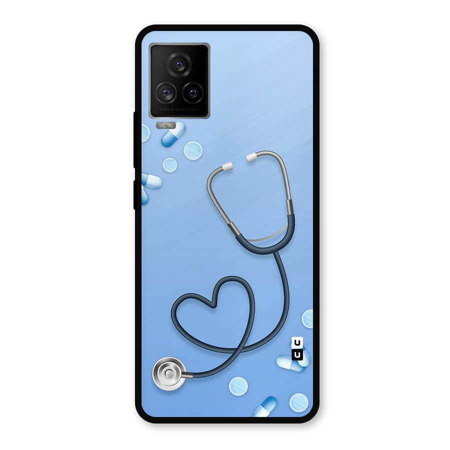 Doctors Stethoscope Metal Back Case for iQOO 7 Legend 5G