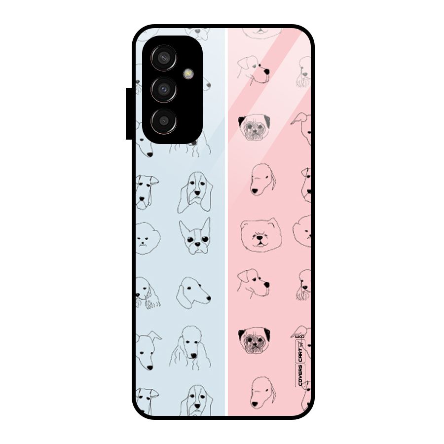 Dog Cat And Cow Glass Back Case for Galaxy F13
