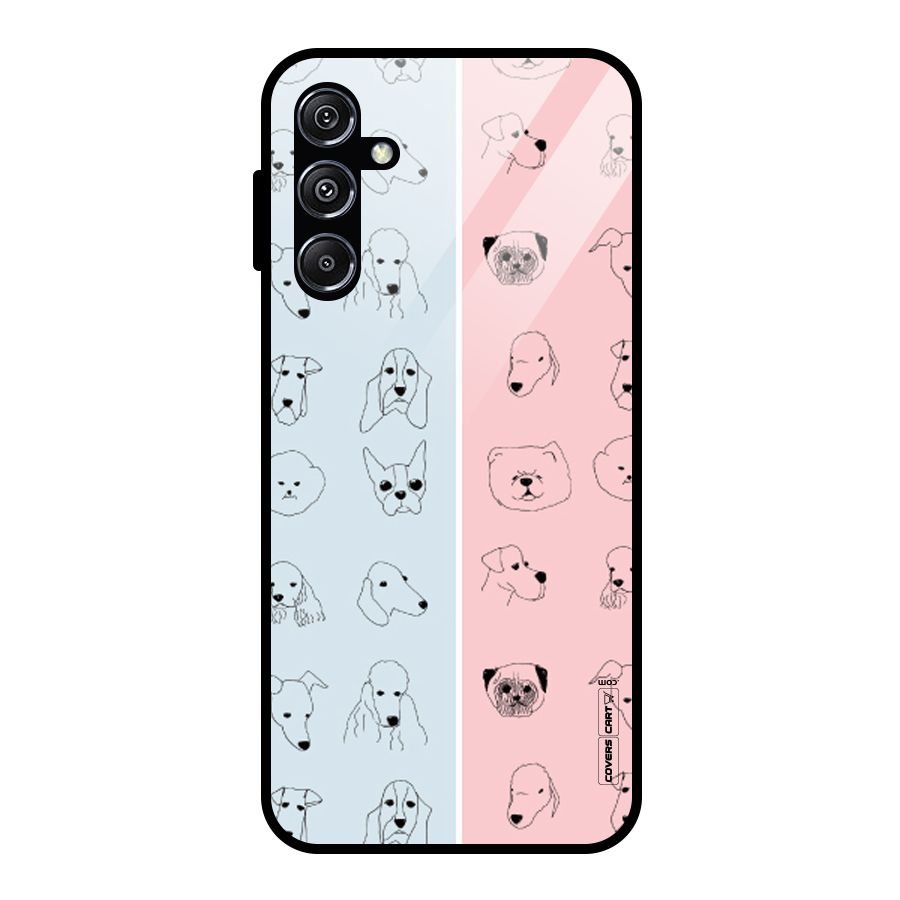 Dog Cat And Cow Glass Back Case for Galaxy M34 5G