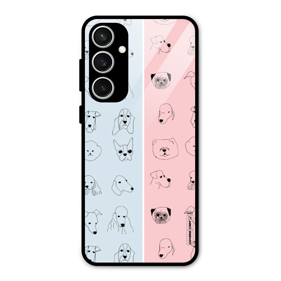 Dog Cat And Cow Glass Back Case for Galaxy S23 FE