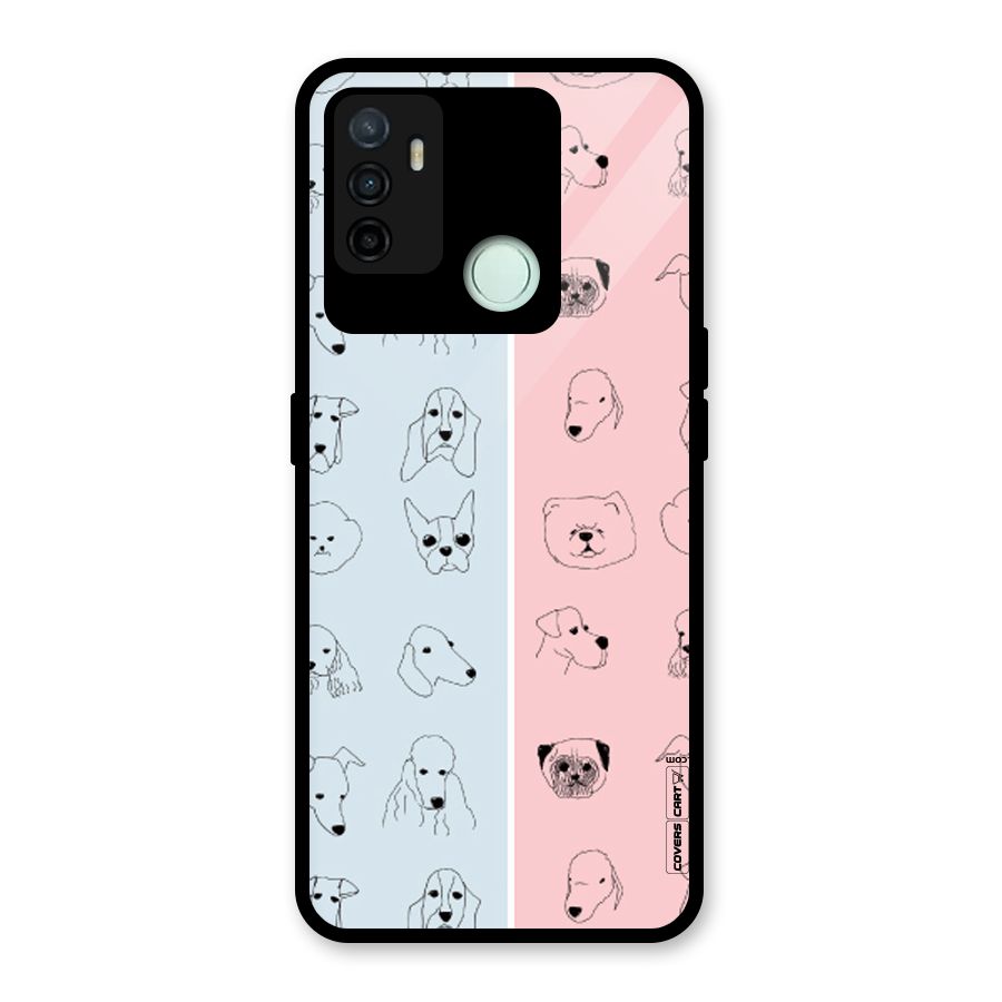 Dog Cat And Cow Glass Back Case for Oppo A53
