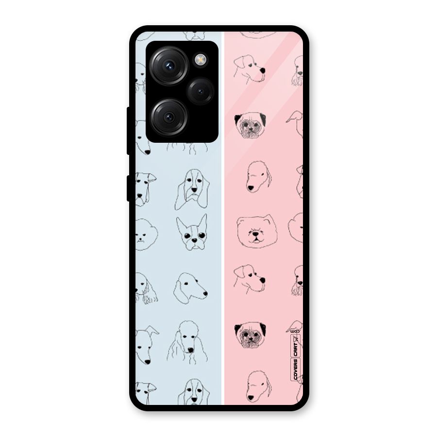 Dog Cat And Cow Glass Back Case for Poco X5 Pro