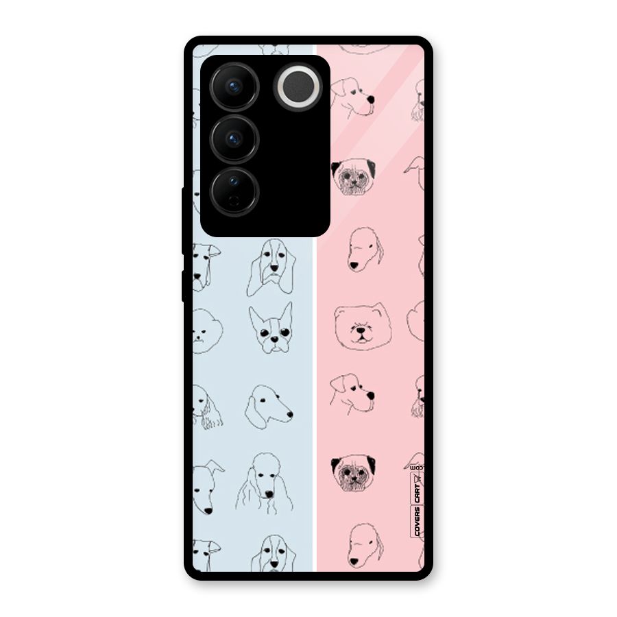 Dog Cat And Cow Glass Back Case for Vivo V27