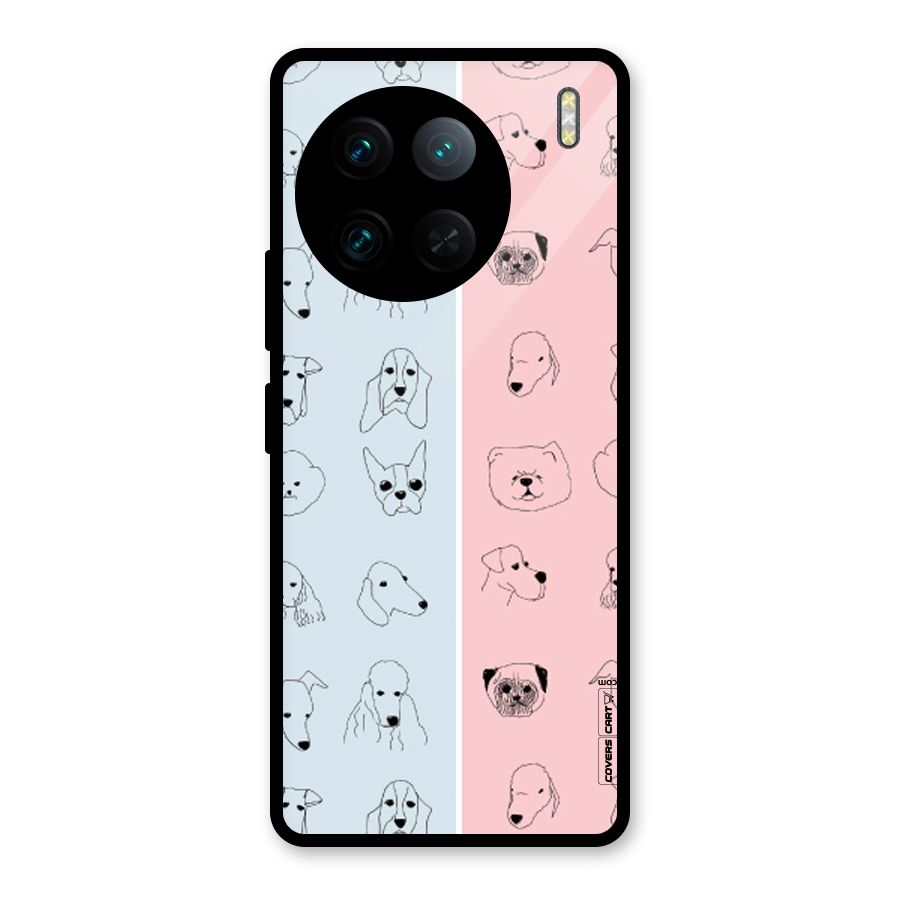 Dog Cat And Cow Glass Back Case for Vivo X90 Pro