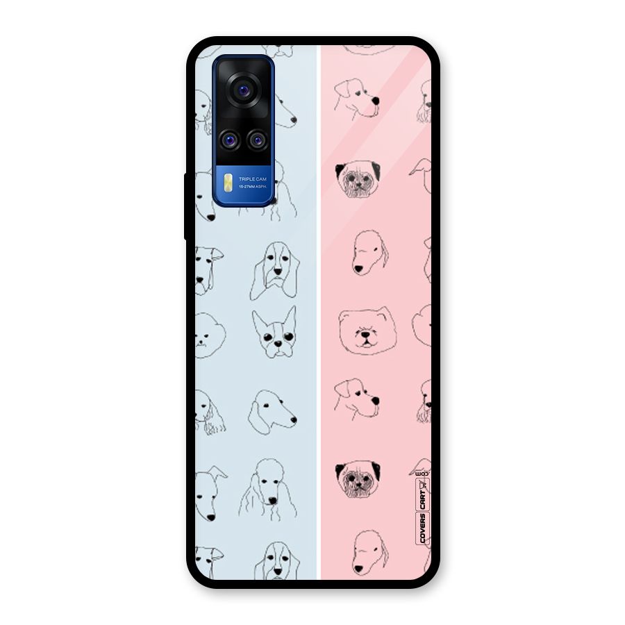 Dog Cat And Cow Glass Back Case for Vivo Y31