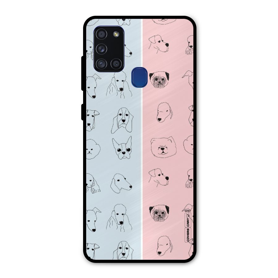Dog Cat And Cow Metal Back Case for Galaxy A21s