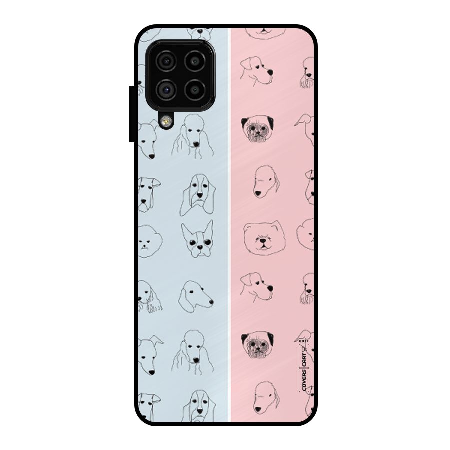 Dog Cat And Cow Metal Back Case for Galaxy A22 4G
