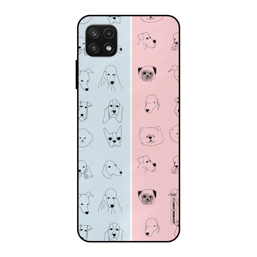 Dog Cat And Cow Metal Back Case for Galaxy A22 5G