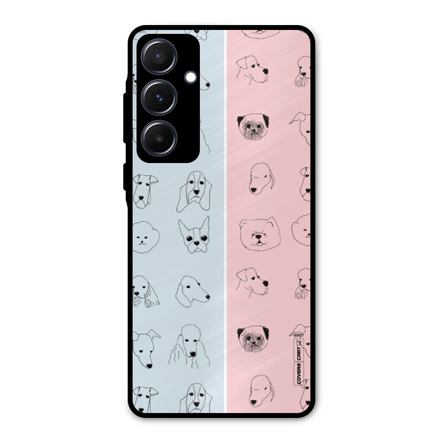 Dog Cat And Cow Metal Back Case for Galaxy A55