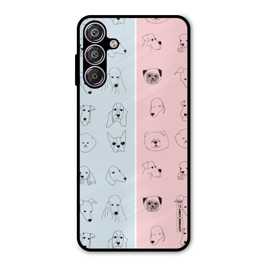 Dog Cat And Cow Metal Back Case for Galaxy F15