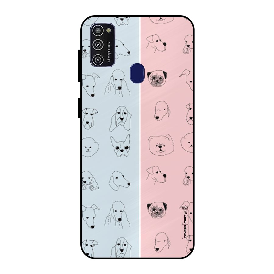 Dog Cat And Cow Metal Back Case for Galaxy M21