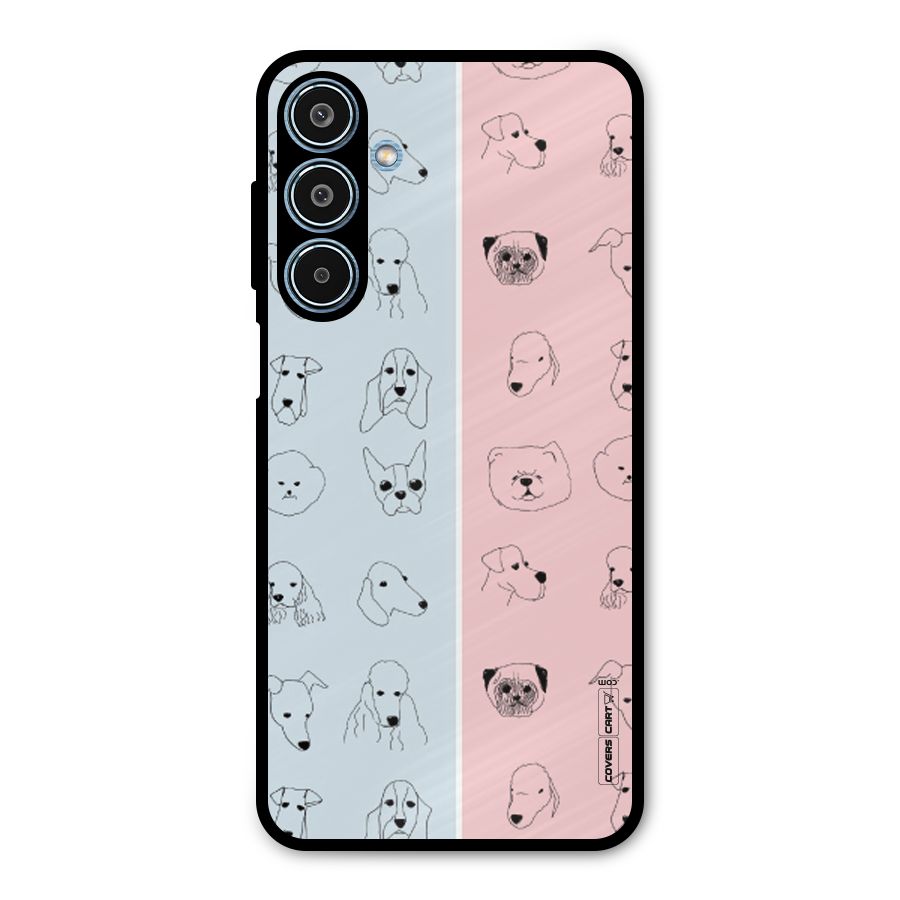 Dog Cat And Cow Metal Back Case for Galaxy M35