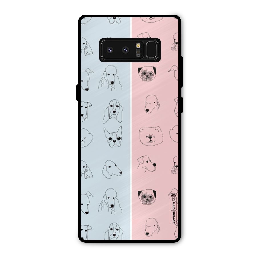 Dog Cat And Cow Metal Back Case for Galaxy Note 8