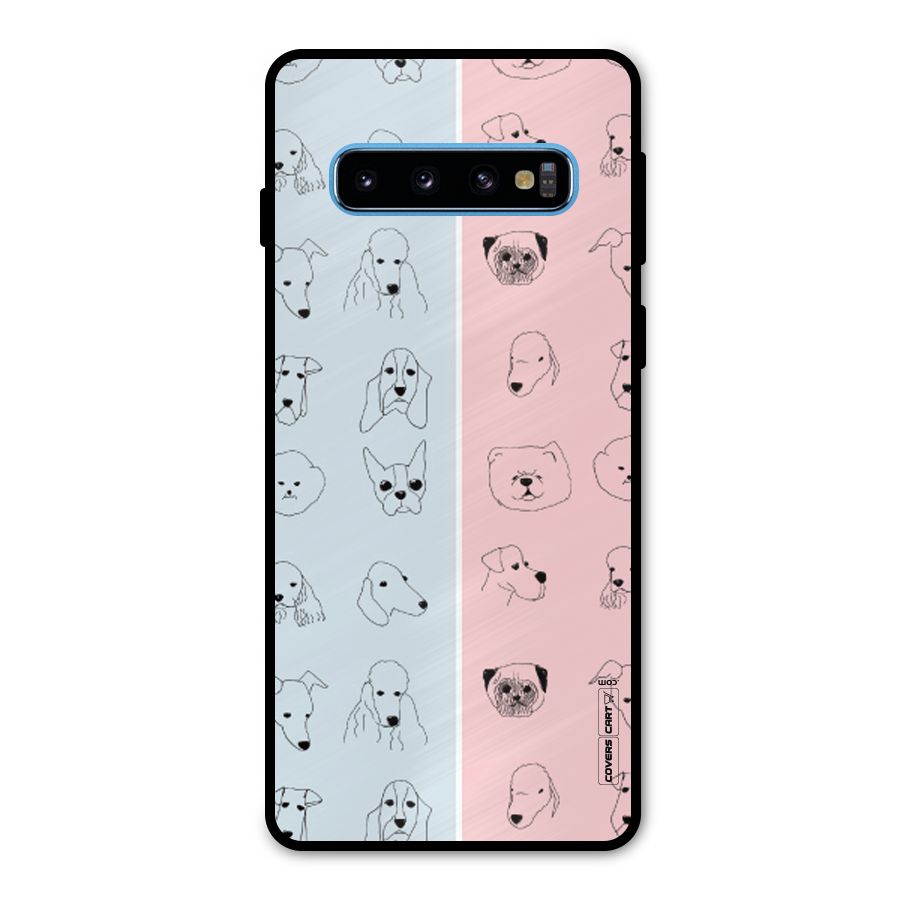 Dog Cat And Cow Metal Back Case for Galaxy S10