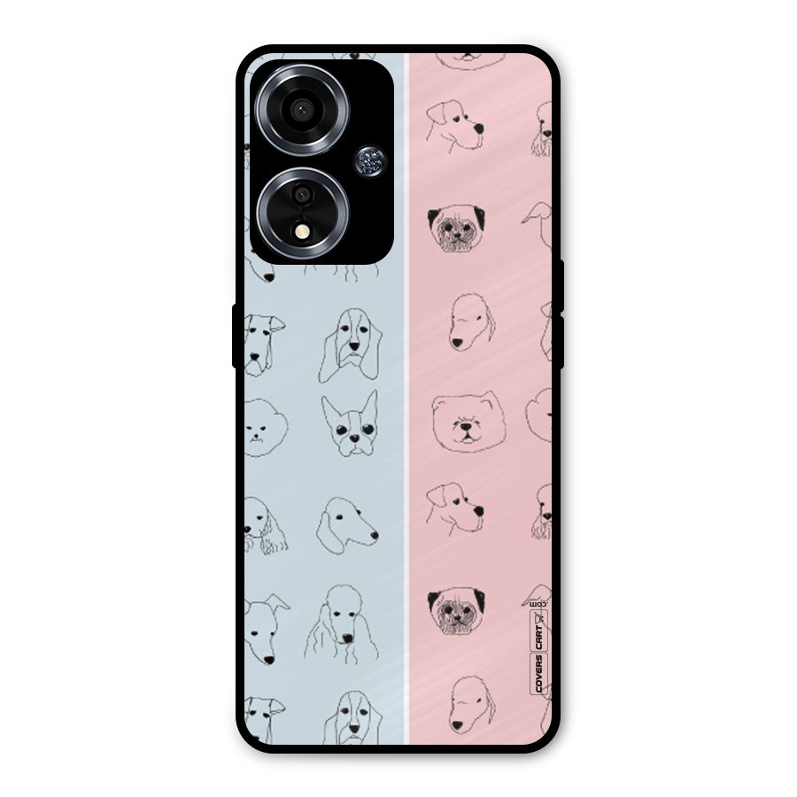 Dog Cat And Cow Metal Back Case for Oppo A59
