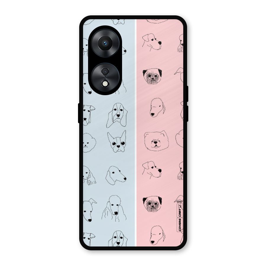 Dog Cat And Cow Metal Back Case for Oppo A78