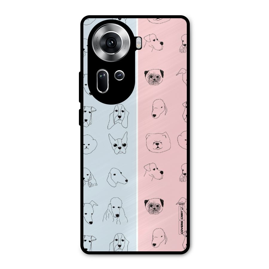 Dog Cat And Cow Metal Back Case for Oppo Reno11 5G