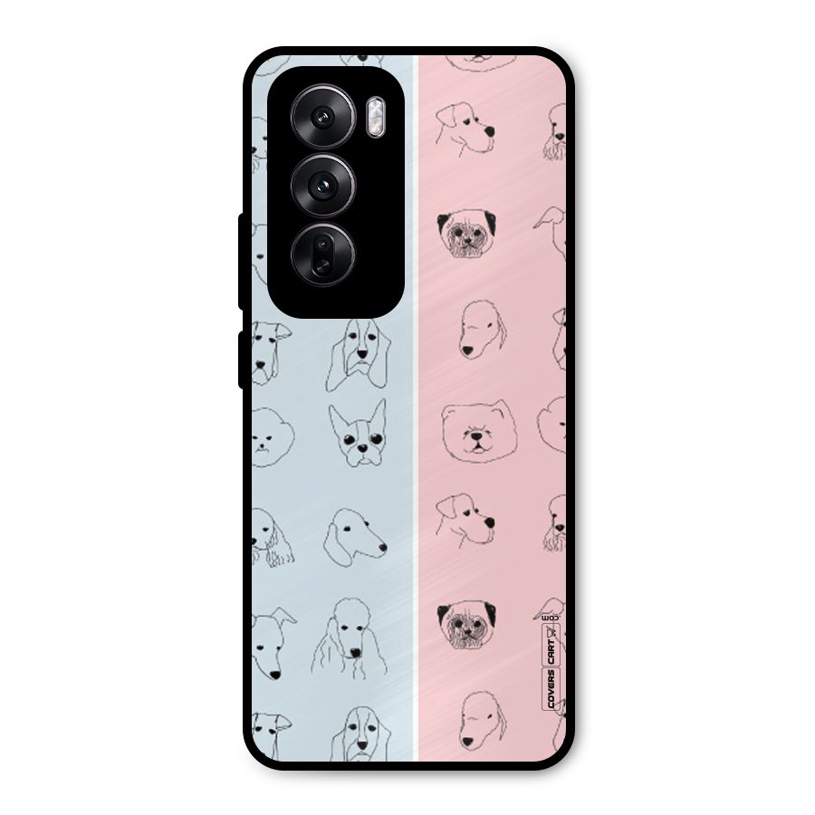 Dog Cat And Cow Metal Back Case for Oppo Reno12