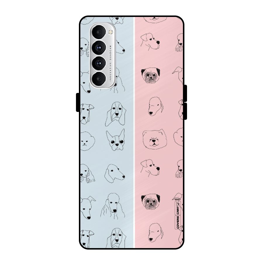 Dog Cat And Cow Metal Back Case for Oppo Reno4 Pro