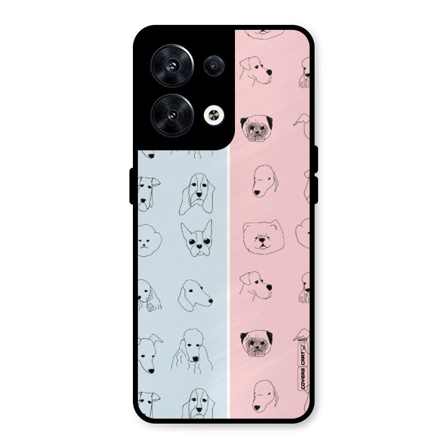 Dog Cat And Cow Metal Back Case for Oppo Reno8 5G