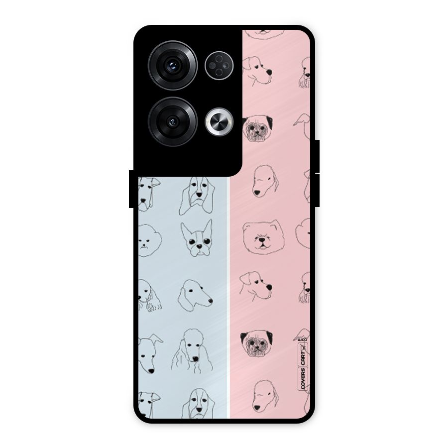 Dog Cat And Cow Metal Back Case for Oppo Reno8 Pro 5G