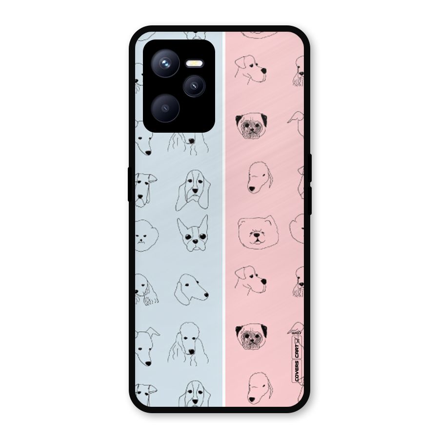 Dog Cat And Cow Metal Back Case for Realme C35
